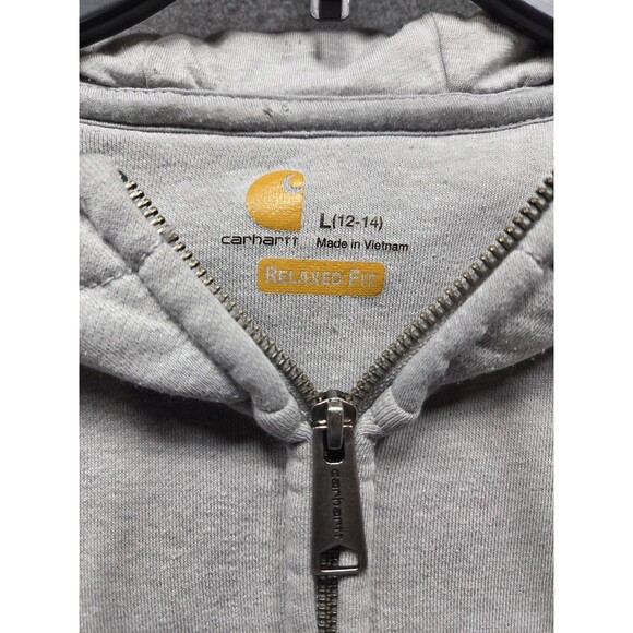 Carhartt Women's Midweight Full-Zip Sweatshirt Size L Gray - Picture 5 of 10